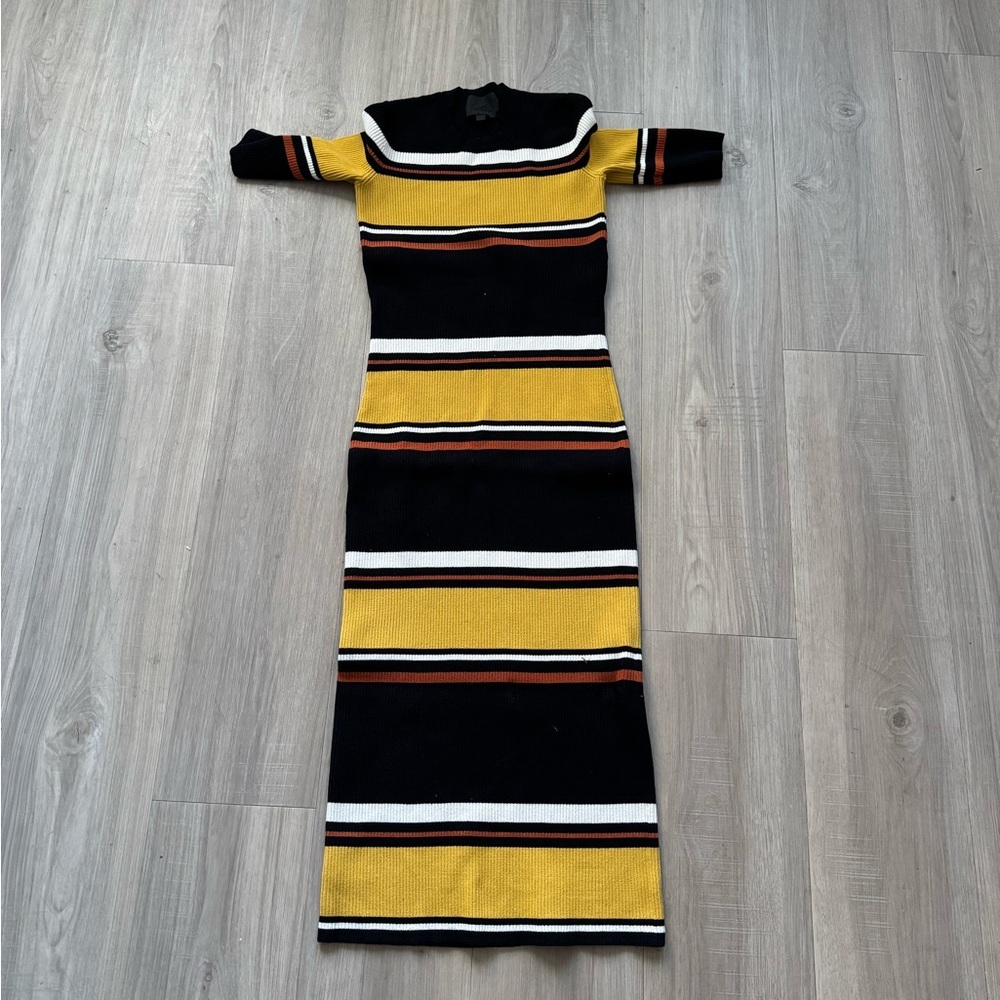 INTERMIX Wyatt Multicolor Striped Midi Dress - Picture 2 of 8